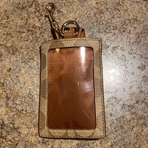 Coach lanyard with ID badge holder